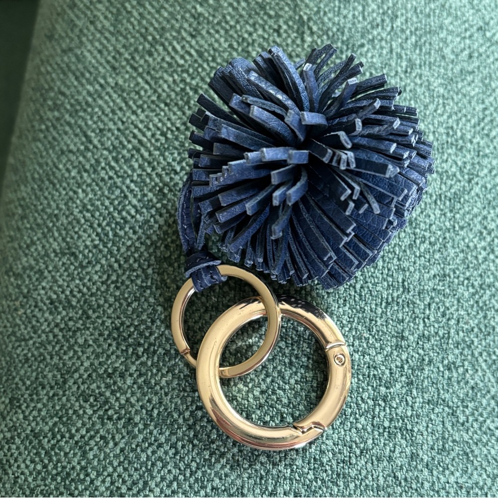 Mark & Graham navy keychain/bag charm